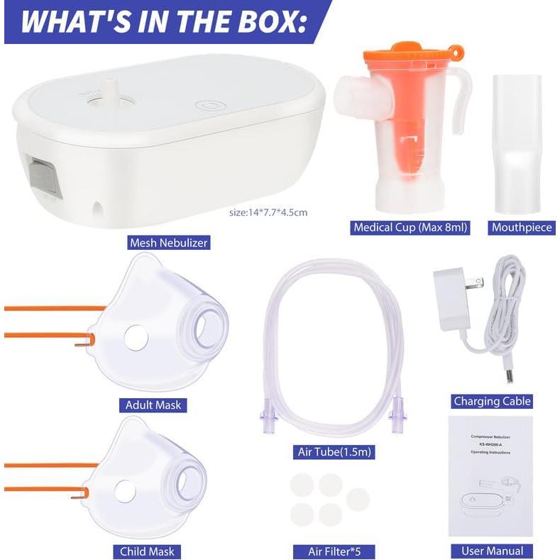Compresor de Malla Lesofi para Respiración - Nebulizador Compacto