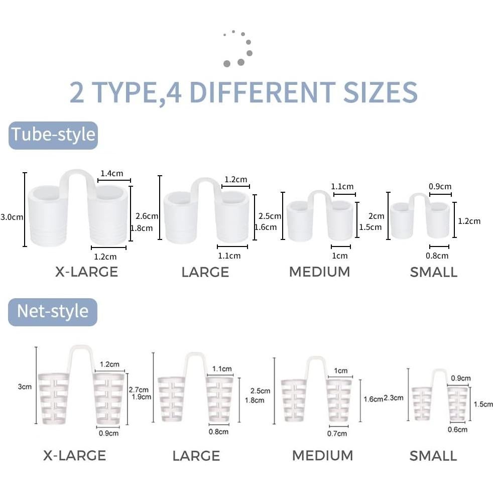 Paquete de 8 Válvulas Nasales Antisnoring QTYJ con Estuche