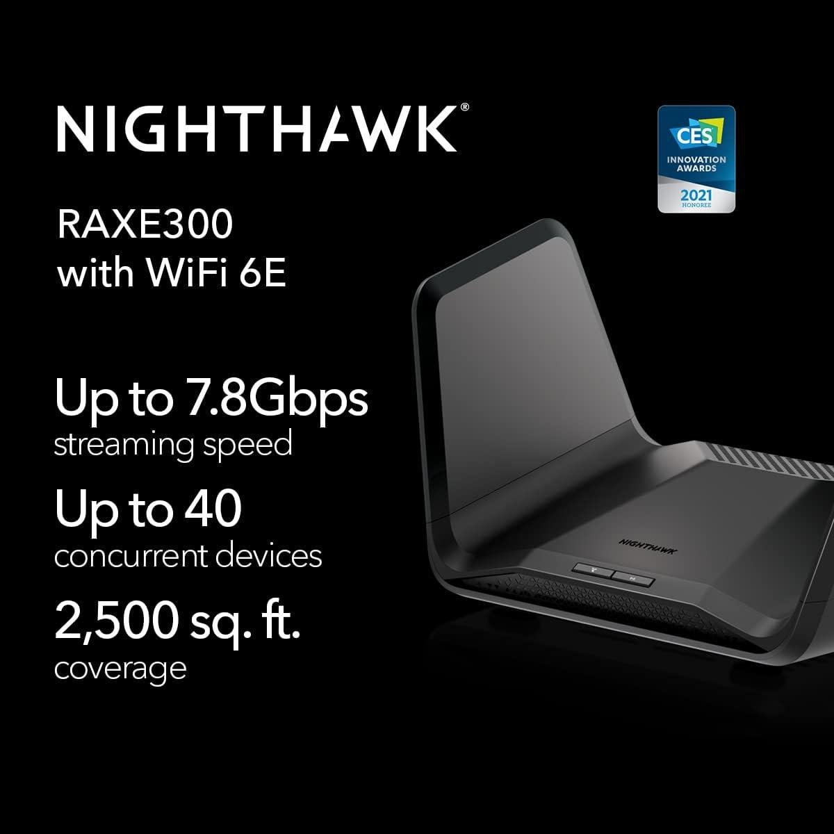 Router NETGEAR Nighthawk RAXE300 WiFi 6E 7.8Gbps 232m²