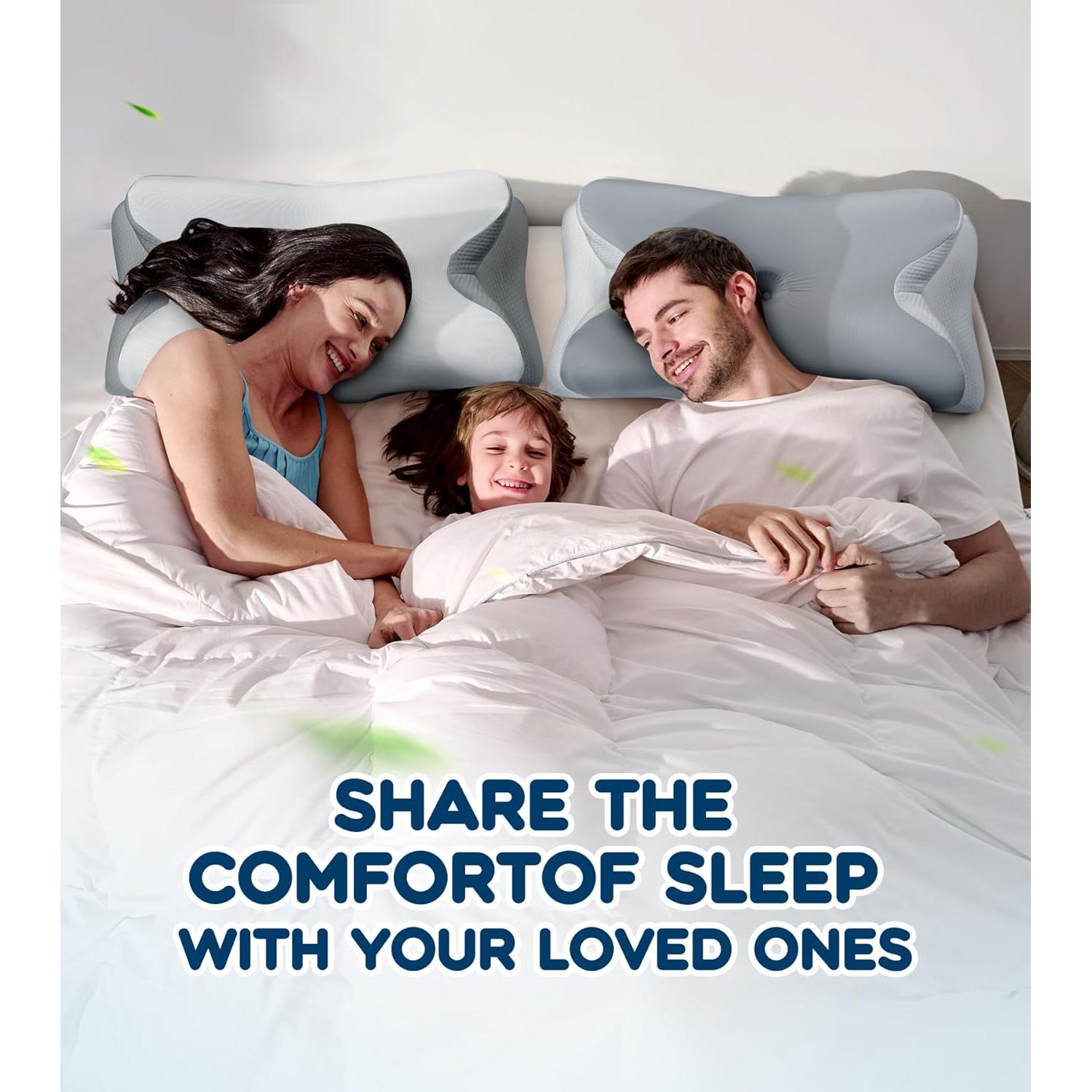 Almohada Cervical Cozyplayer Reina Espuma de Memoria Enfriante