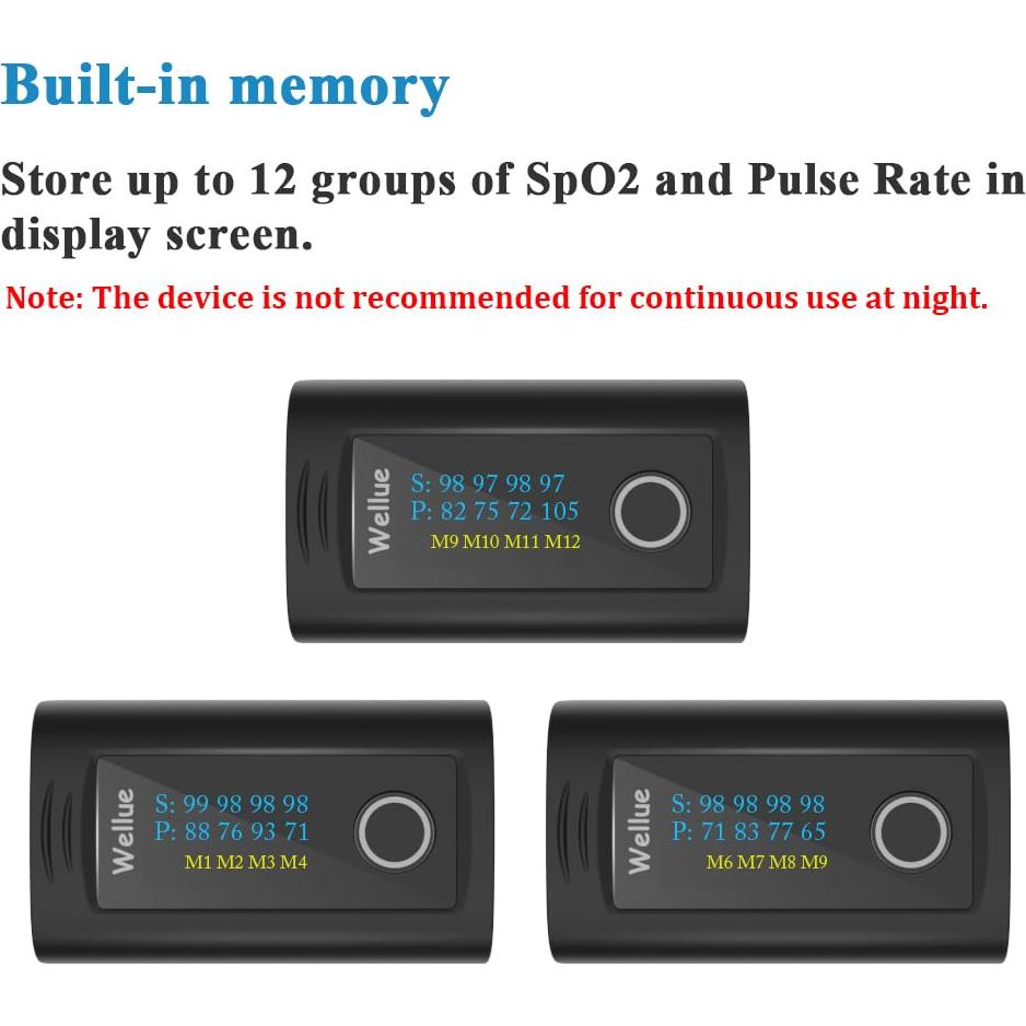 Oxímetro de Pulso Wellue PC-60FW Bluetooth con APP