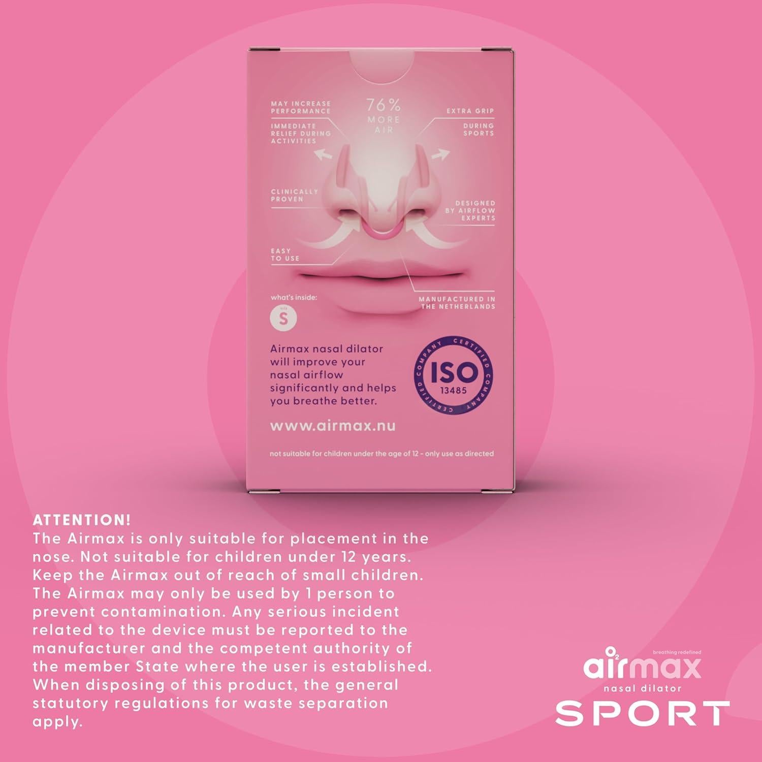 Dilator Nasal Airmax Pequeño - Mejora Respiración Deportiva