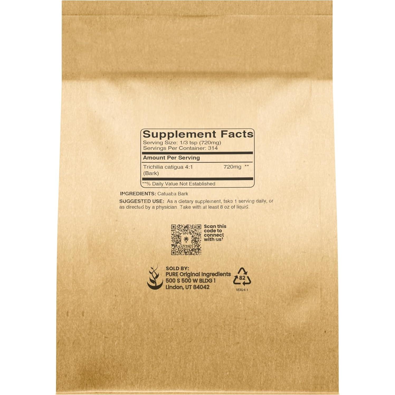 Extracto de Corteza de Catuaba Pure Original Ingredients 227g