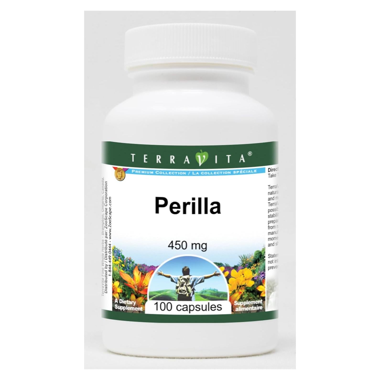Perilla 450 mg TerraVita - 100 Cápsulas Sin Rellenos