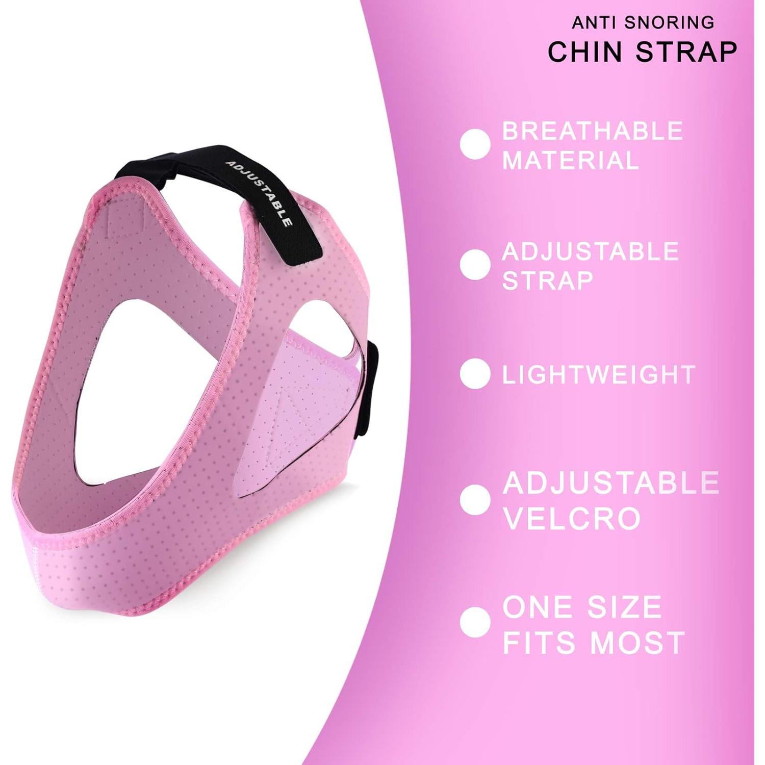Correa Anti Ronquidos CPAP CLEVISS BRACE Rosa Ajustable