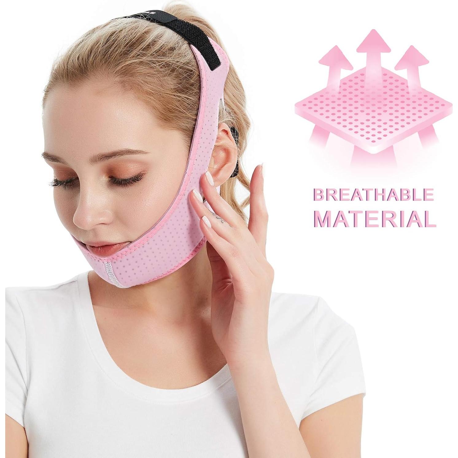 Correa Anti Ronquidos CPAP CLEVISS BRACE Rosa Ajustable