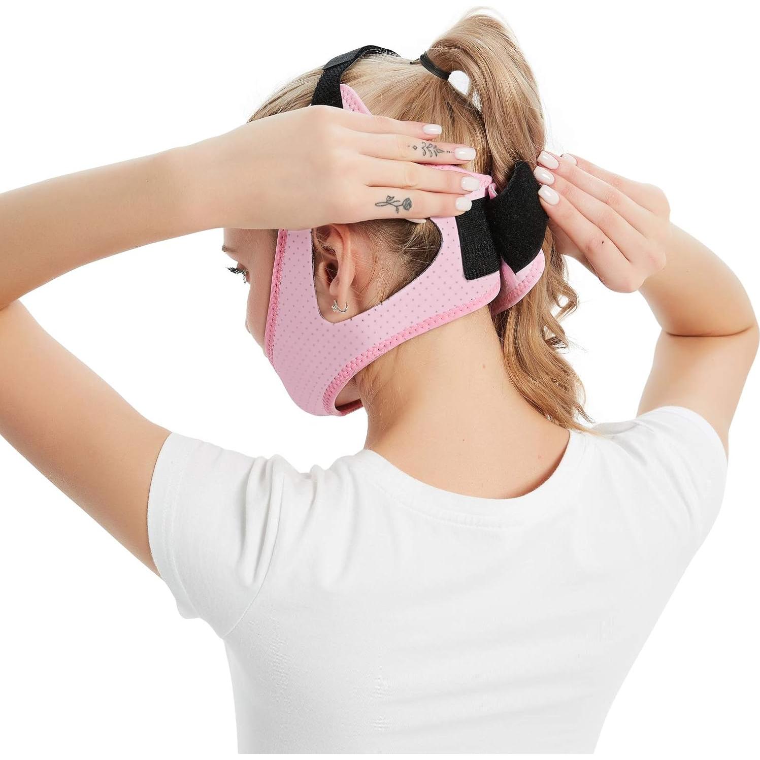 Correa Anti Ronquidos CPAP CLEVISS BRACE Rosa Ajustable