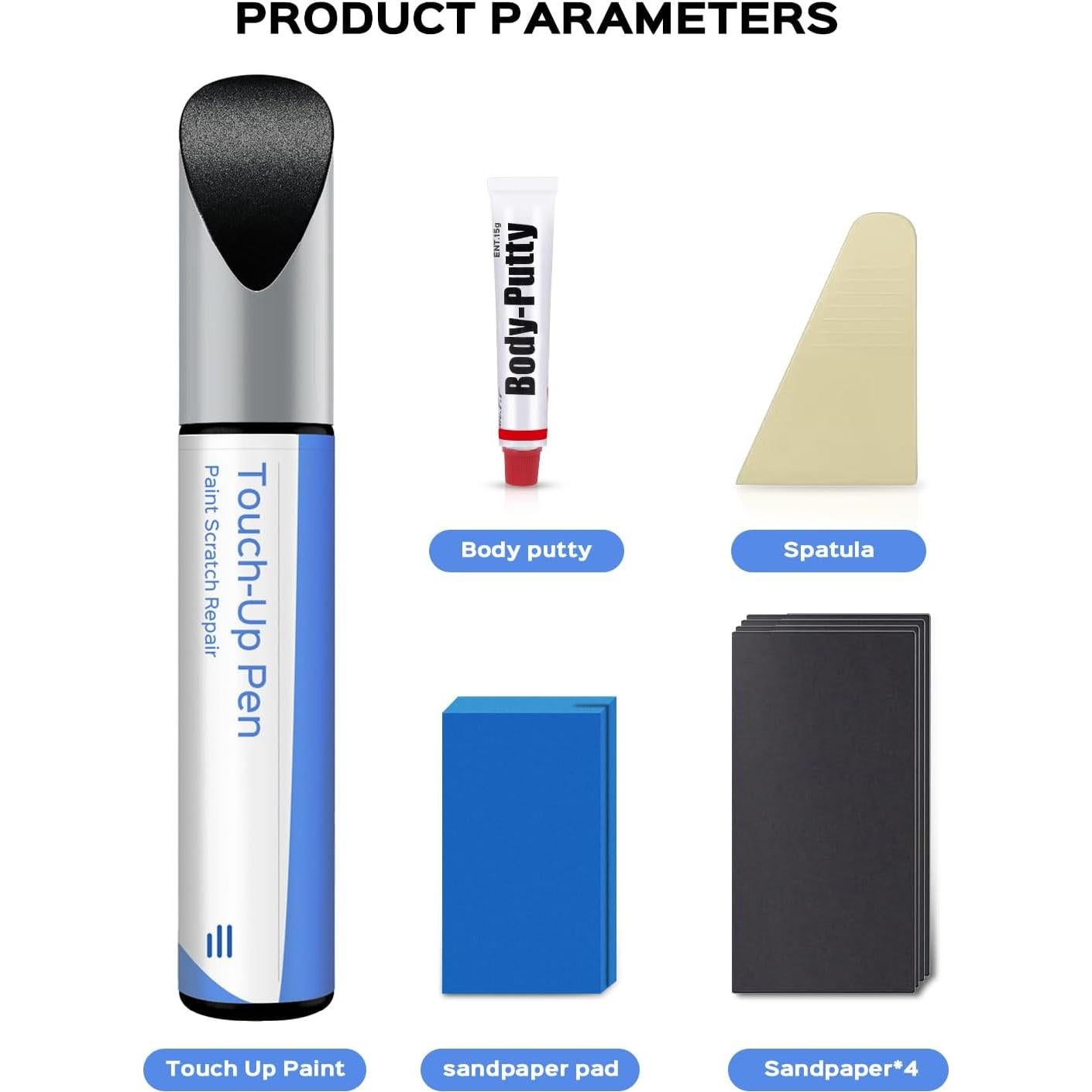 Kit de Reparación de Pintura PARTS4EV Negro Brillante 12.1ml