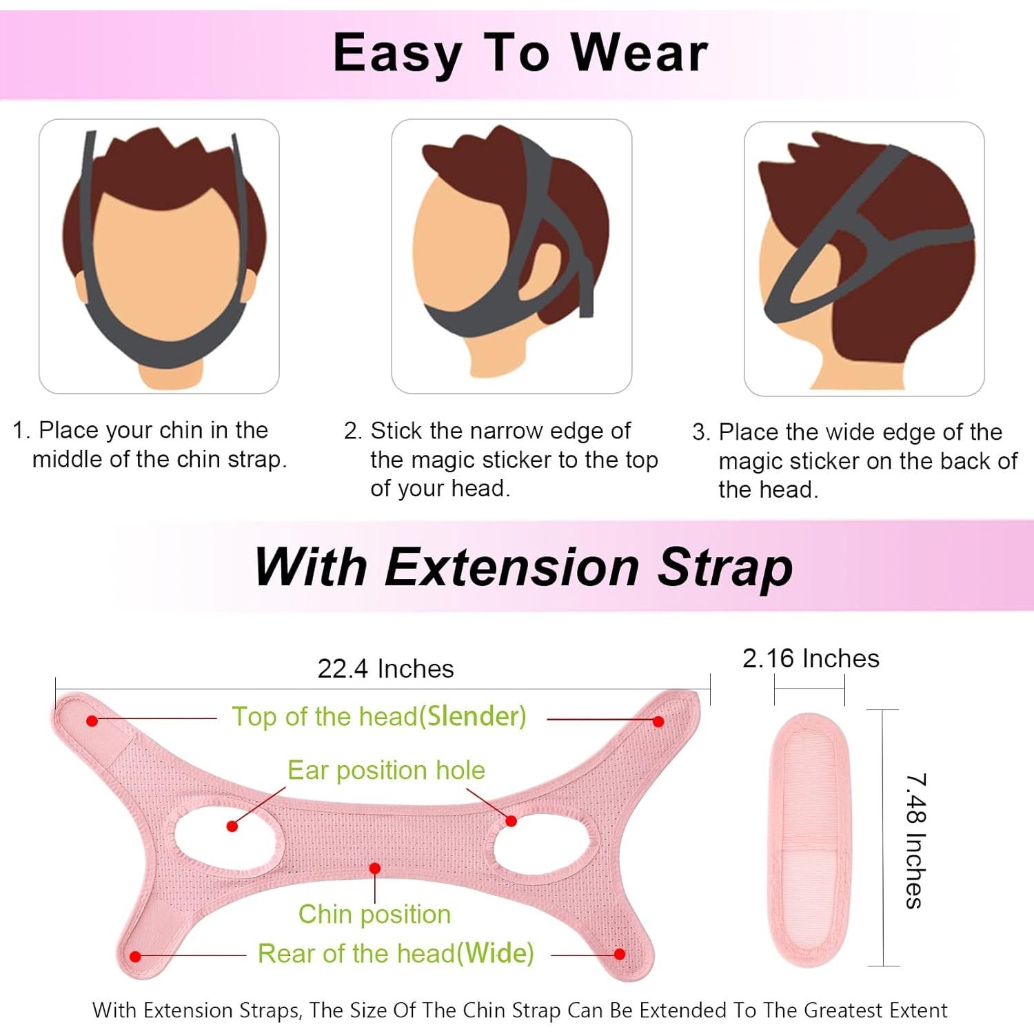 Correa de Barbilla Forzacx Antironquido Transpirable Rosa