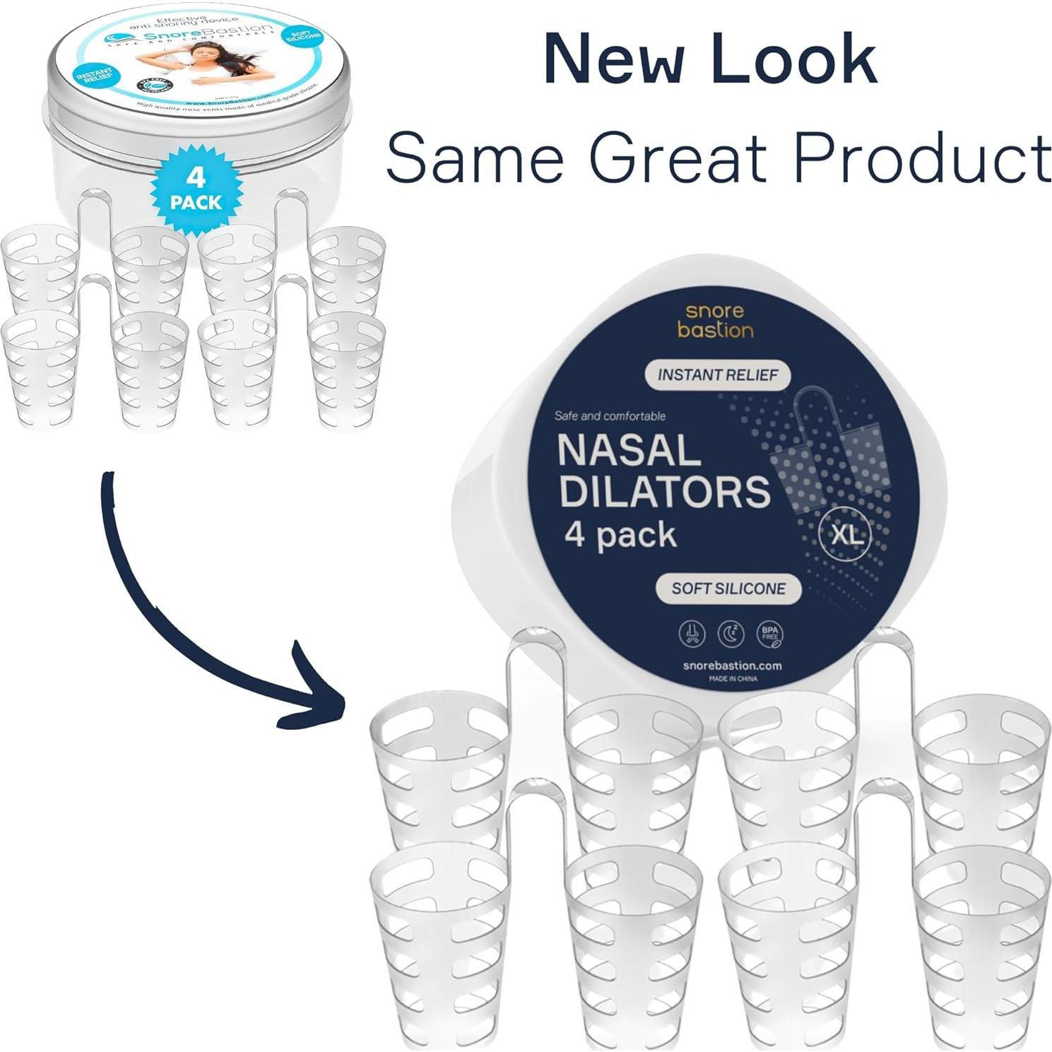 Dilatores Nasales Snore Bastion XL - 4 Conos de Silicona Suave