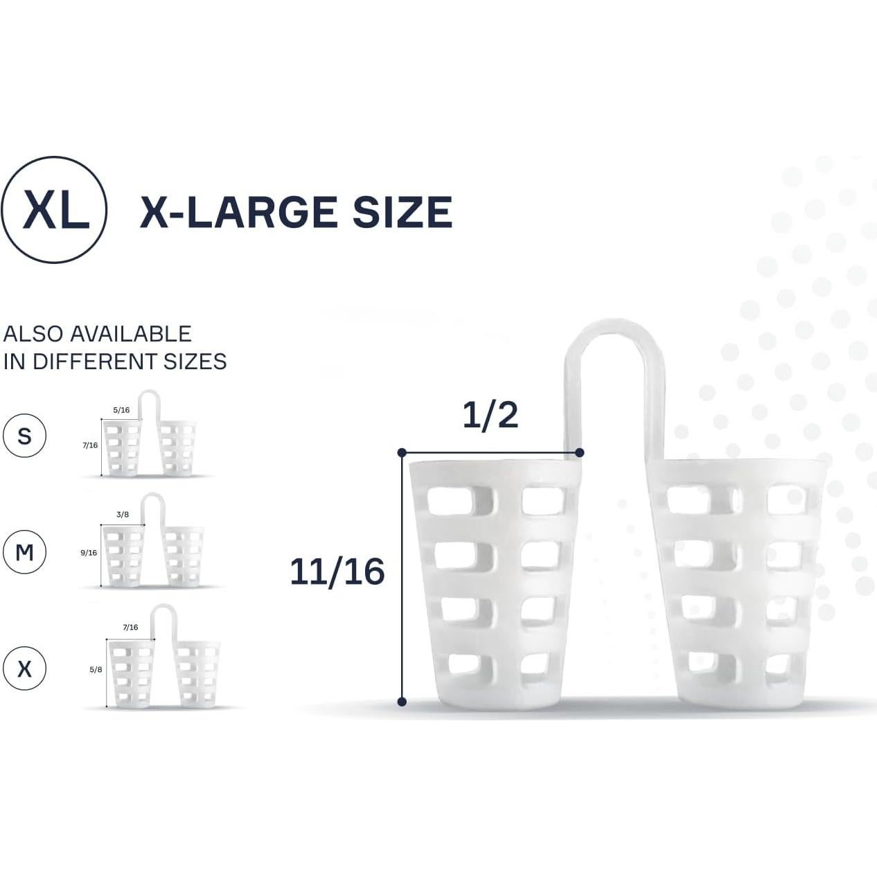 Dilatores Nasales Snore Bastion XL - 4 Conos de Silicona Suave