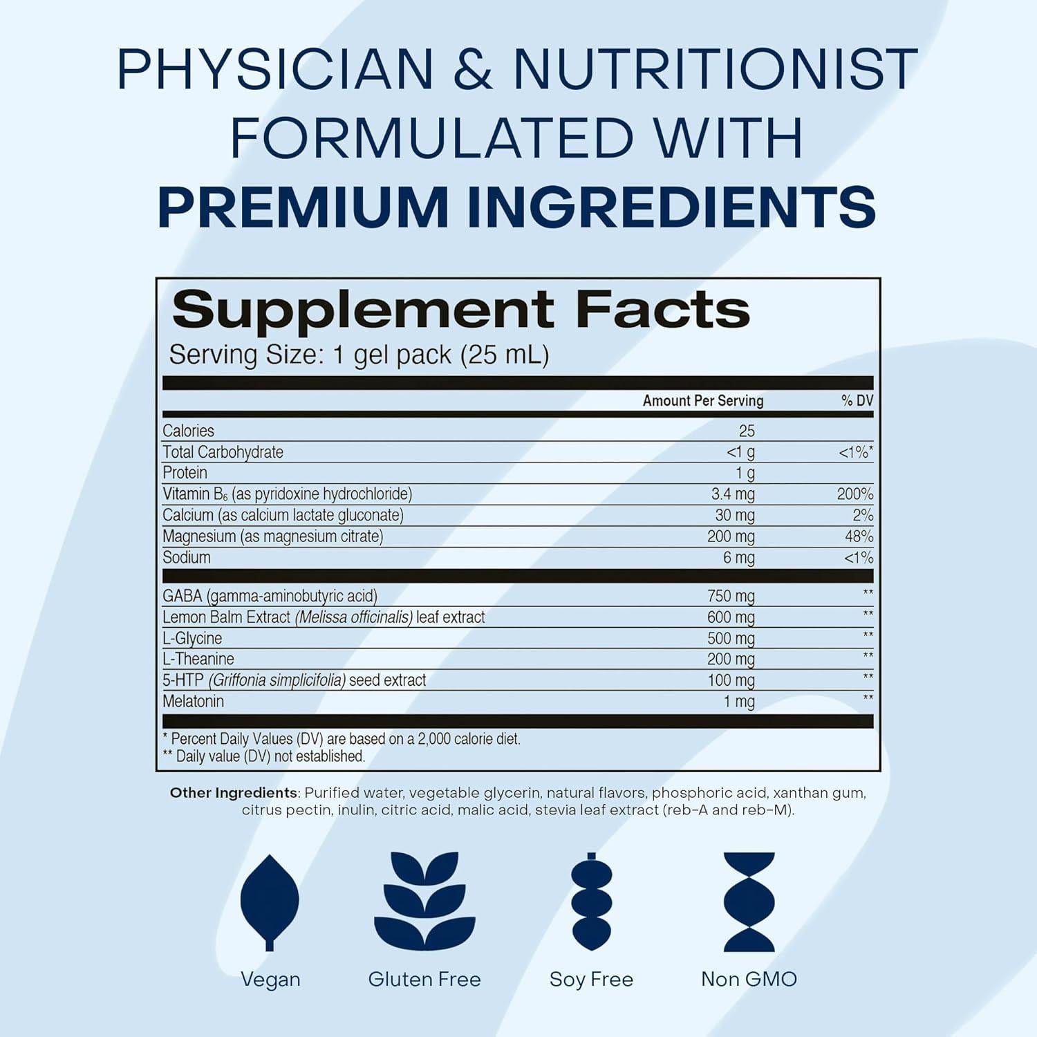 Healthycell REM Sleep Aid Supplement for Adults - Liquid Gel Extra Strength Sleep Supplement with Melatonin, Magnesium, L-Theanine, GABA & Natural Calming Herbs - 30 Gel Packs, Cherry Flavored