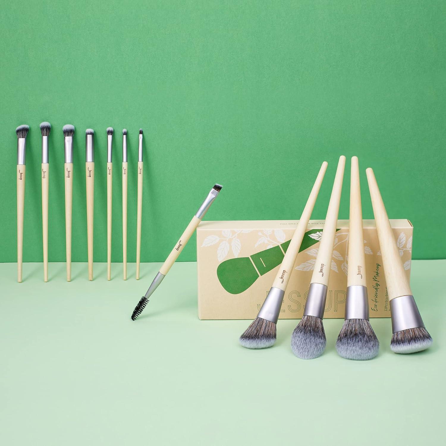 Juego de Brochas de Maquillaje Veganas Jessup 12 Piezas
