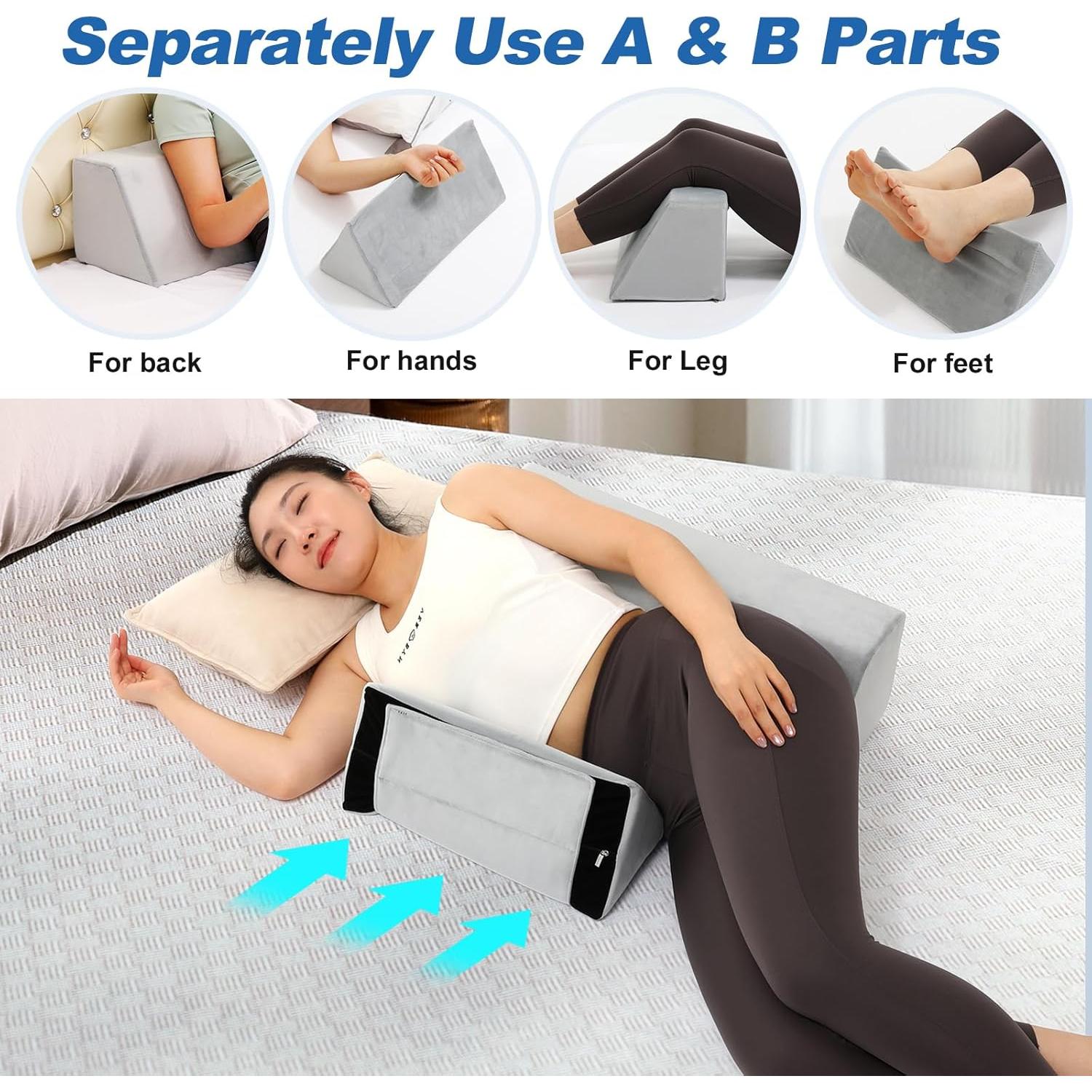 Almohada Cuña de Posicionamiento Fanwer Ajustable para Dormir