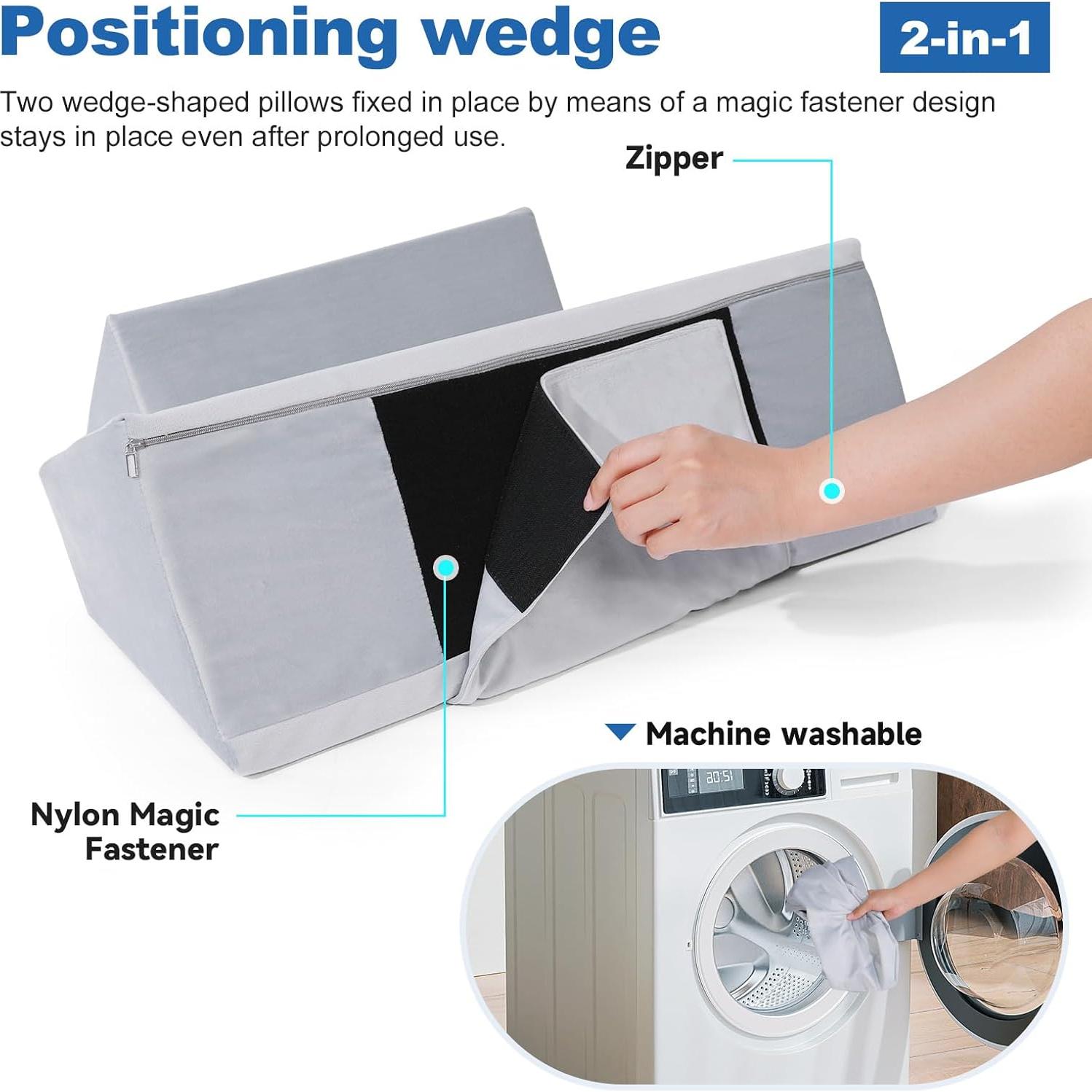 Almohada Cuña de Posicionamiento Fanwer Ajustable para Dormir