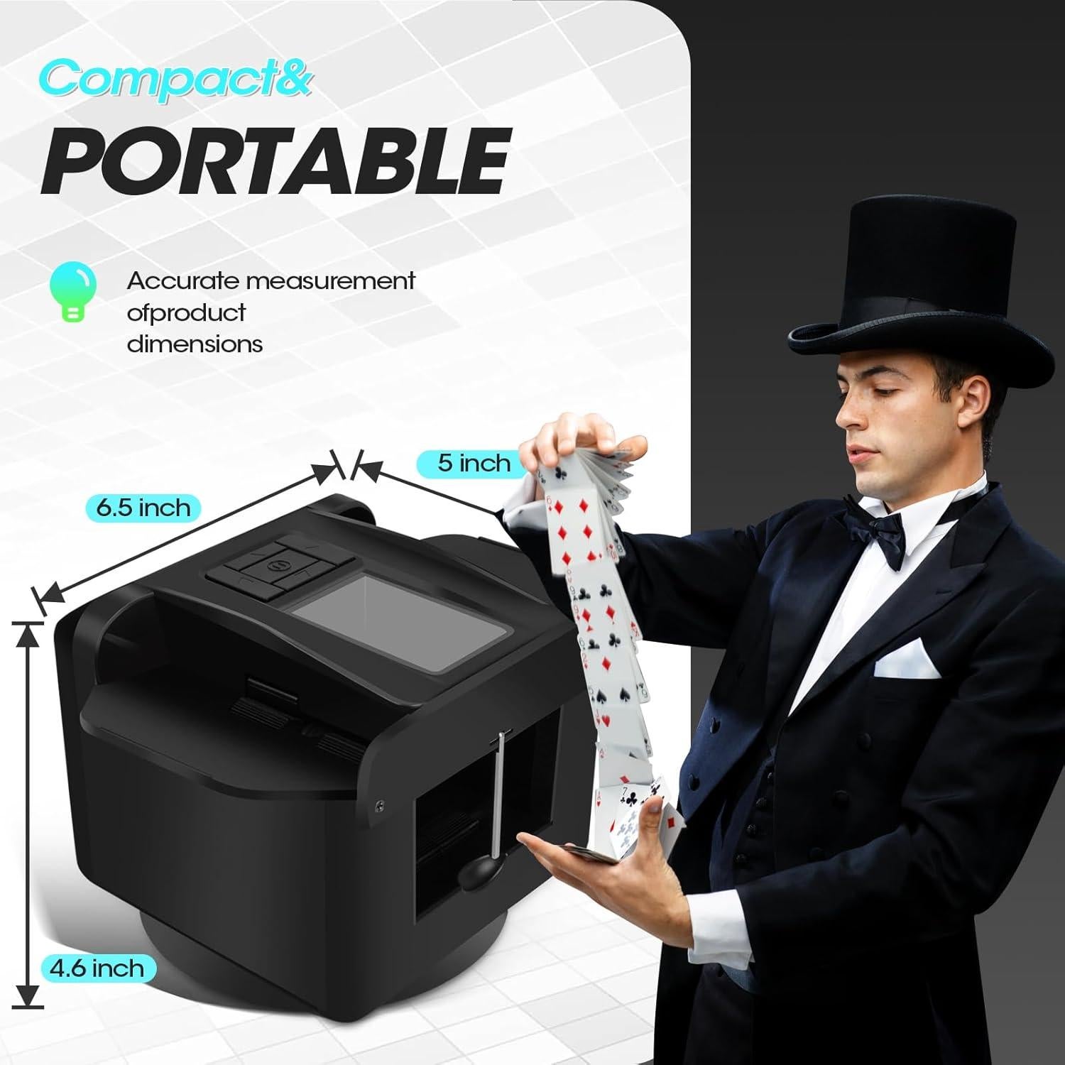 Barajador y Repartidor Automático ShuffleBox G1 Pro - Silencioso, Recargable, Control Remoto