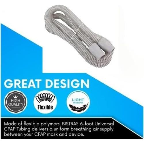 Manguera CPAP BISTRAS 2 Piezas 182 cm Estándar 22mm Gris