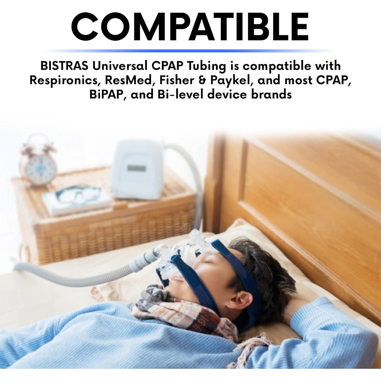 Manguera CPAP BISTRAS 2 Piezas 182 cm Estándar 22mm Gris