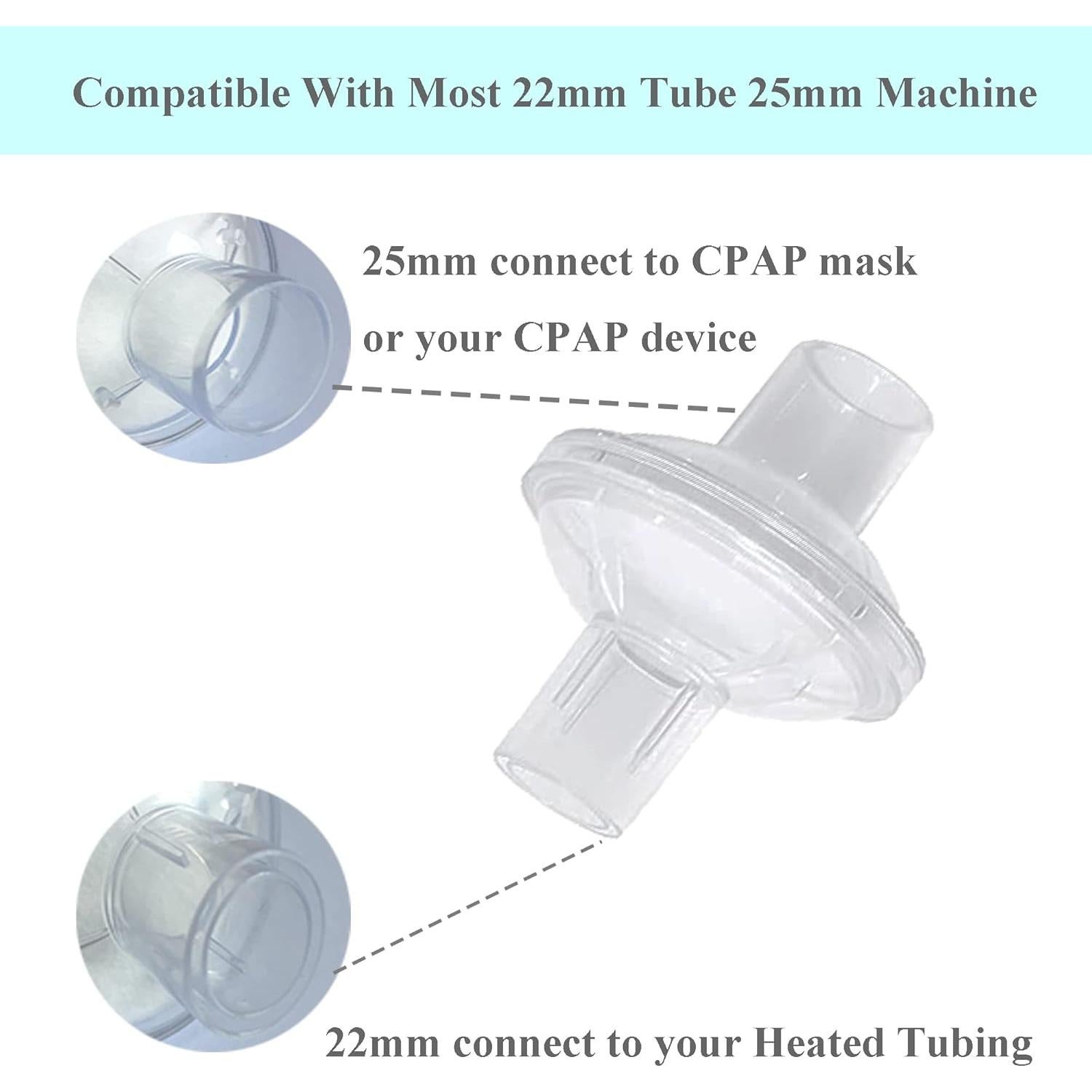 Filtros CPAP Missyage - 12 Piezas para Tubos 22mm y 25mm