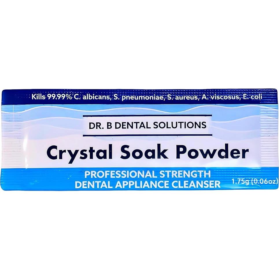 Limpiador en Polvo Dr. B Crystal Soak para Dentaduras - 45 Paquetes