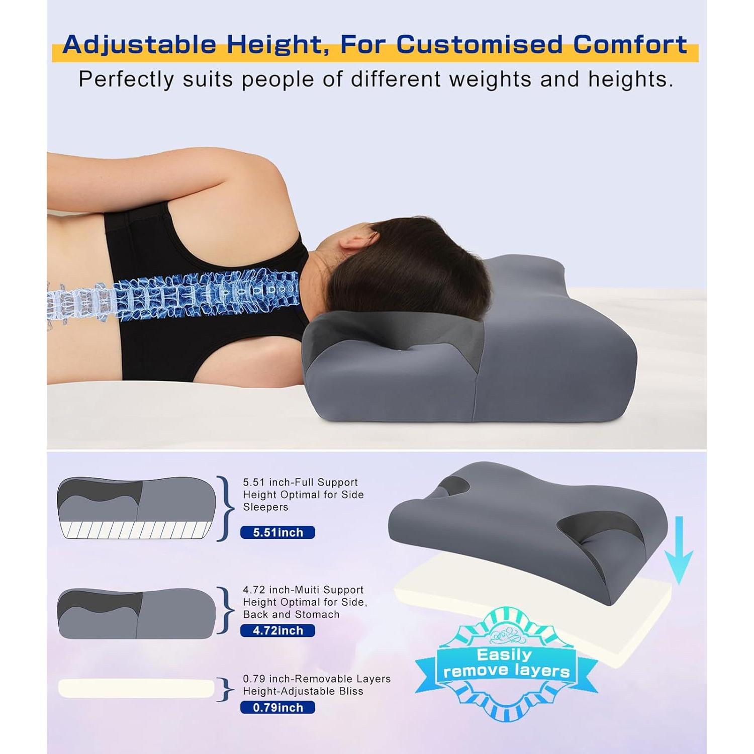 Almohada CPAP IKSTAR 5.0 Ajustable para Durmientes Lado