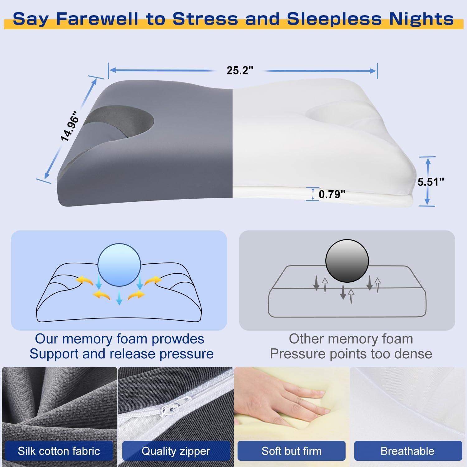 Almohada CPAP IKSTAR 5.0 Ajustable para Durmientes Lado