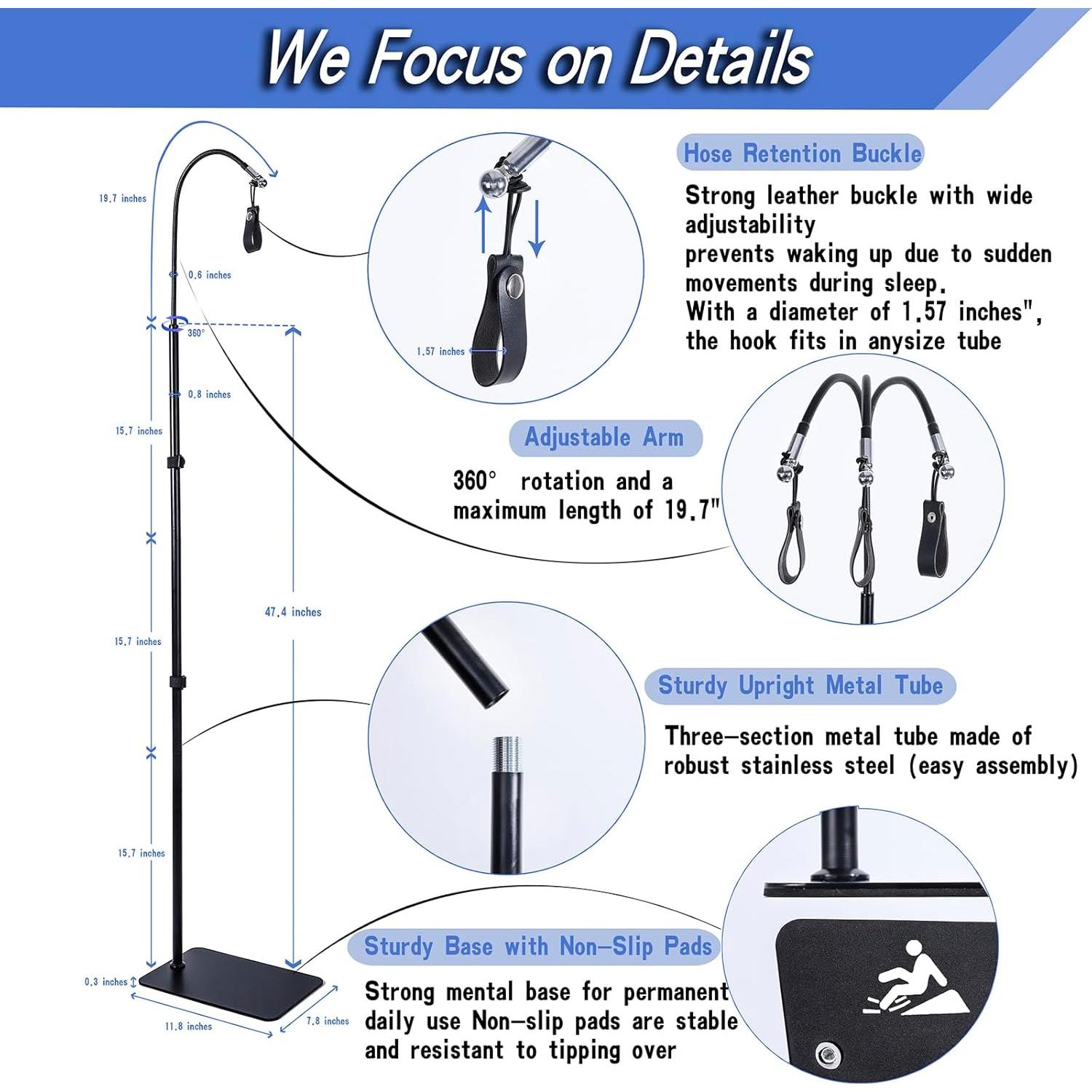 Soporte de Manguera CPAP Lerboai Ajustable Antienredos