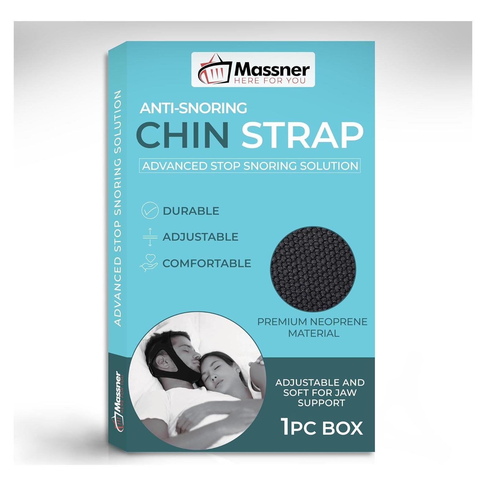 Correa de Barbilla Antironquidos Massner - Ajustable y Transpirable