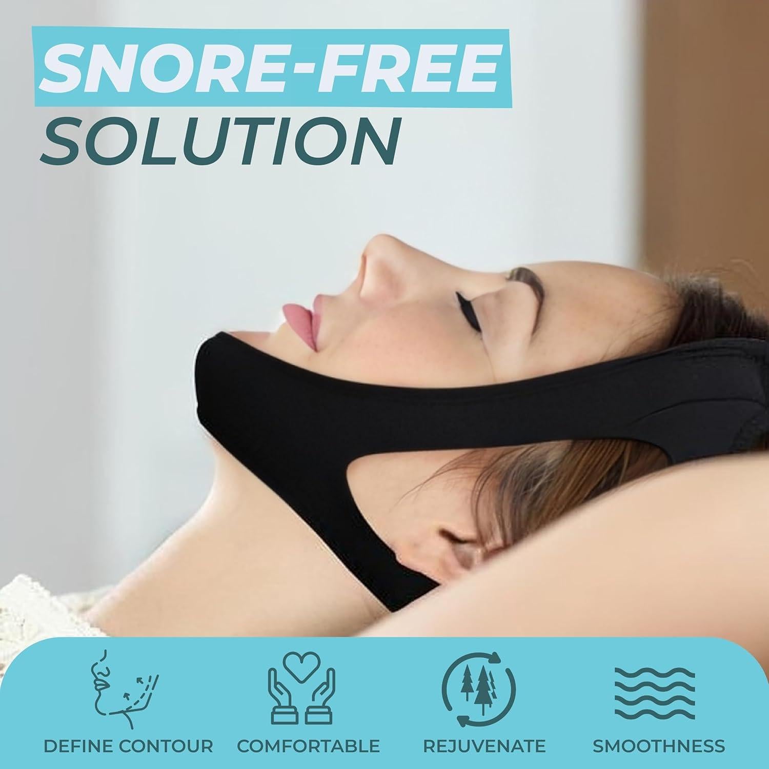 Correa de Barbilla Antironquidos Massner - Ajustable y Transpirable