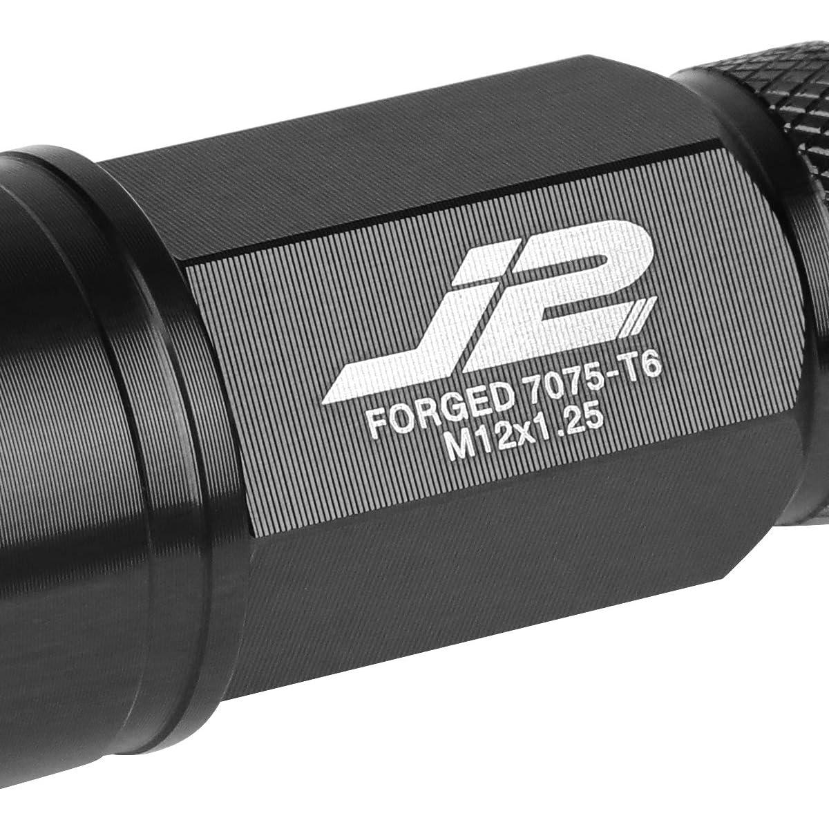 Tuercas de Llanta J2 Engineering M12 x 1.25 70mm Negras