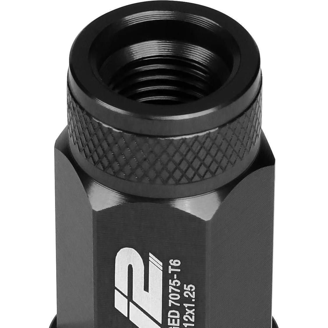 Tuercas de Llanta J2 Engineering M12 x 1.25 70mm Negras