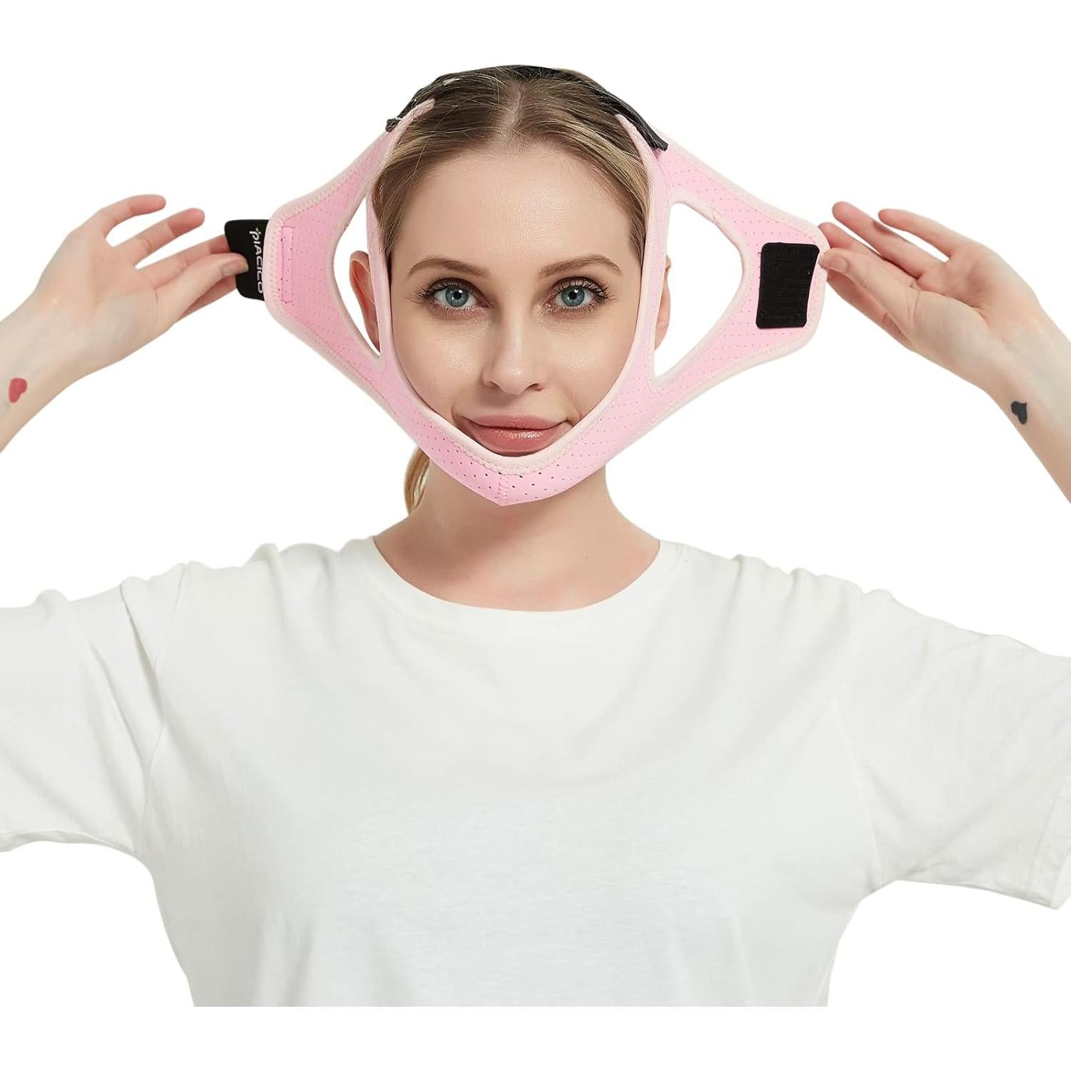 Correa de Barbilla Antironquidos Piacico Ajustable Negro