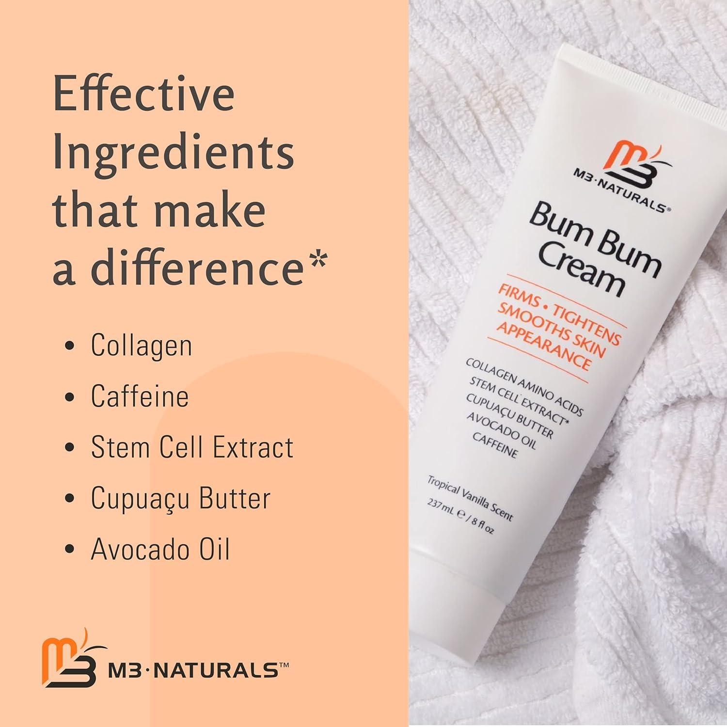 Crema Bum Bum M3 Naturals 236 ml reafirmante y anti celulitis