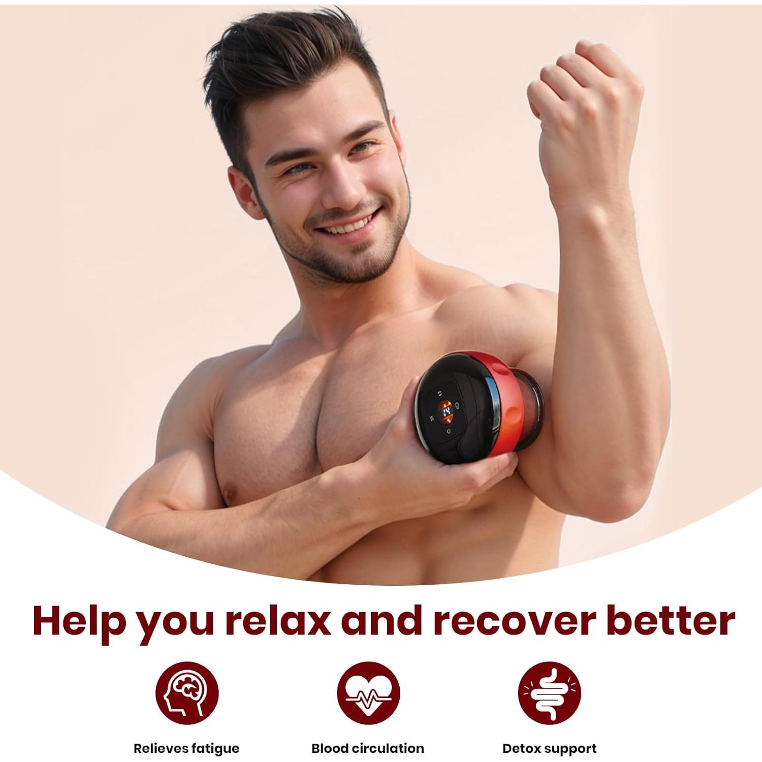 Juego de Ventosas Eléctricas Becommend 5-en-1 con Calor