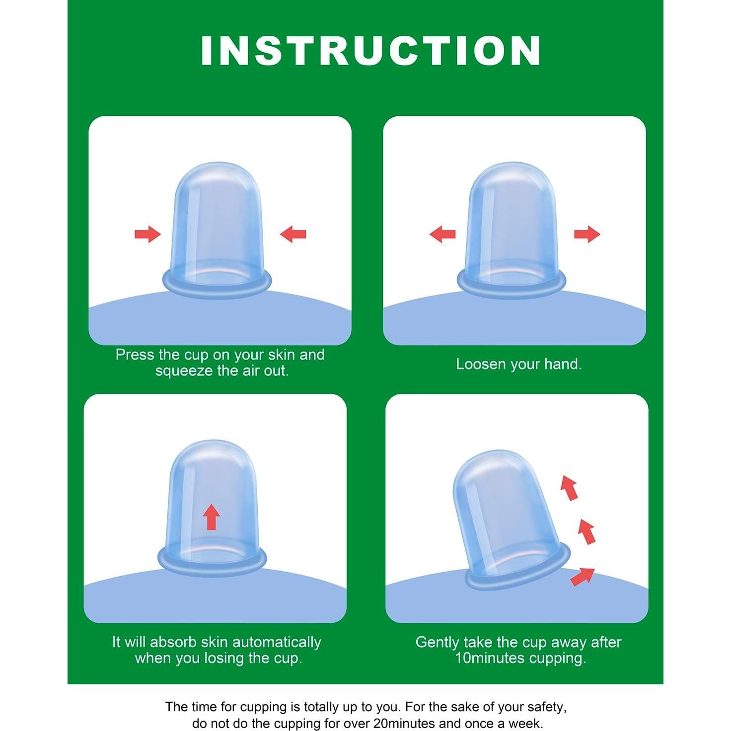 Kit de Ventosas de Silicona Shkiby - 6 Piezas Anticelulitis