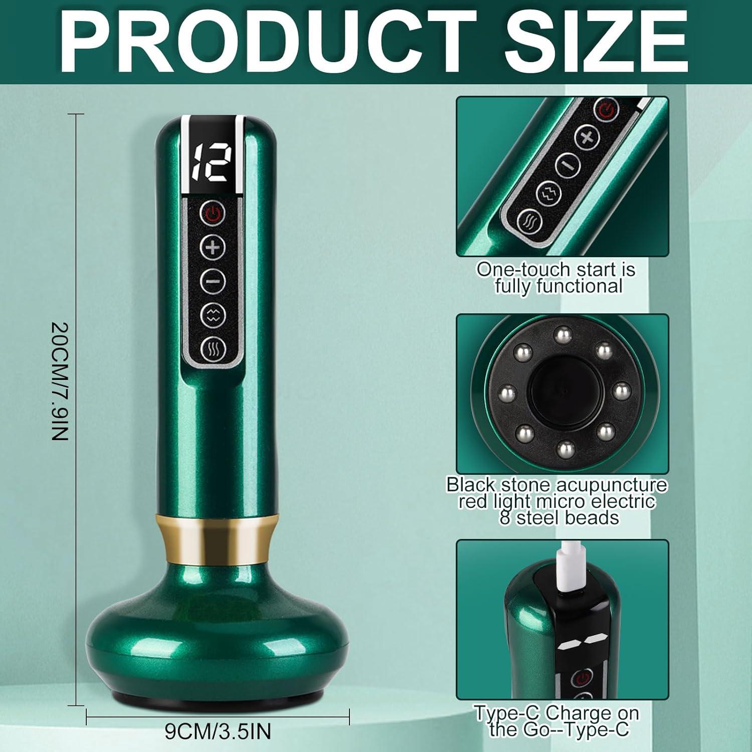 Masajeador Anti Celulitis Bluile Recargable 12 Modos Verde