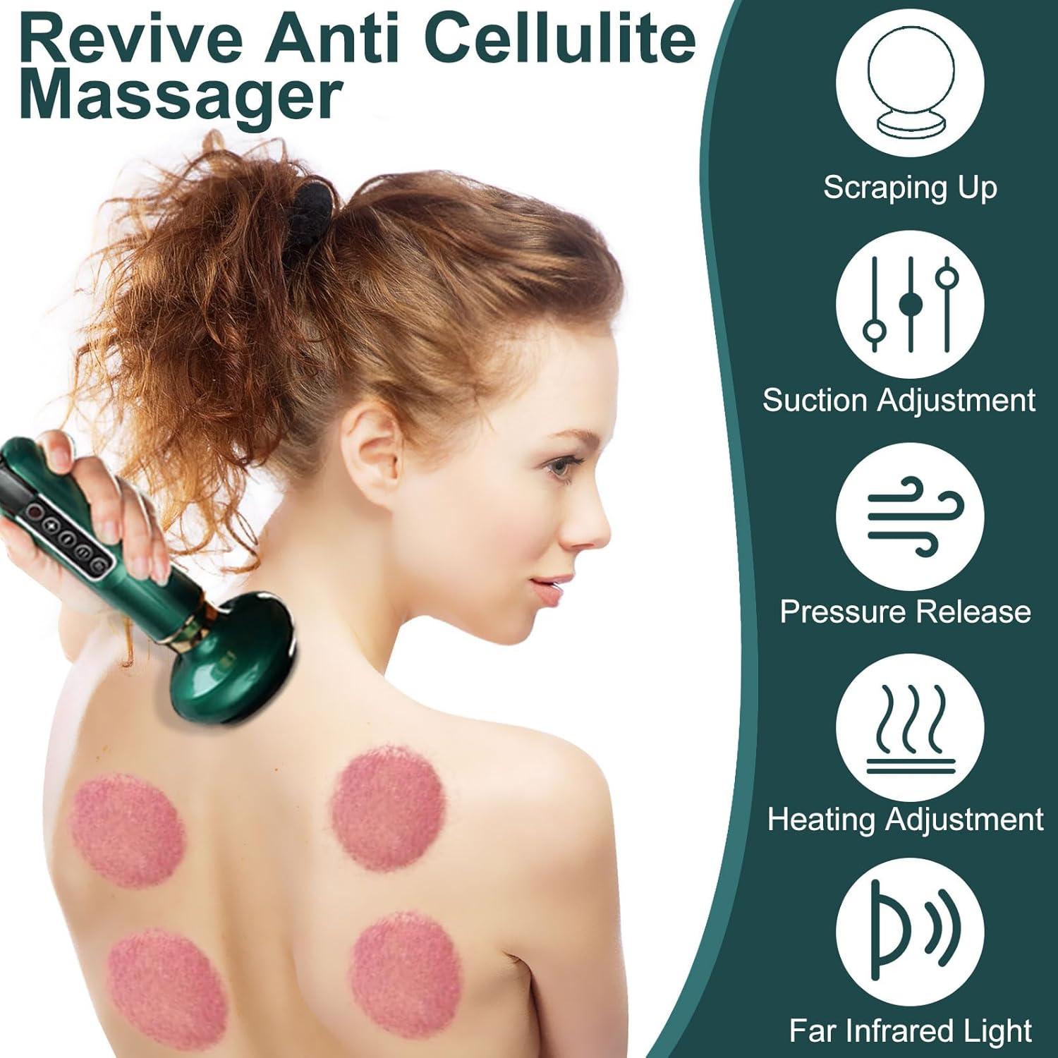 Masajeador Anti Celulitis Bluile Recargable 12 Modos Verde