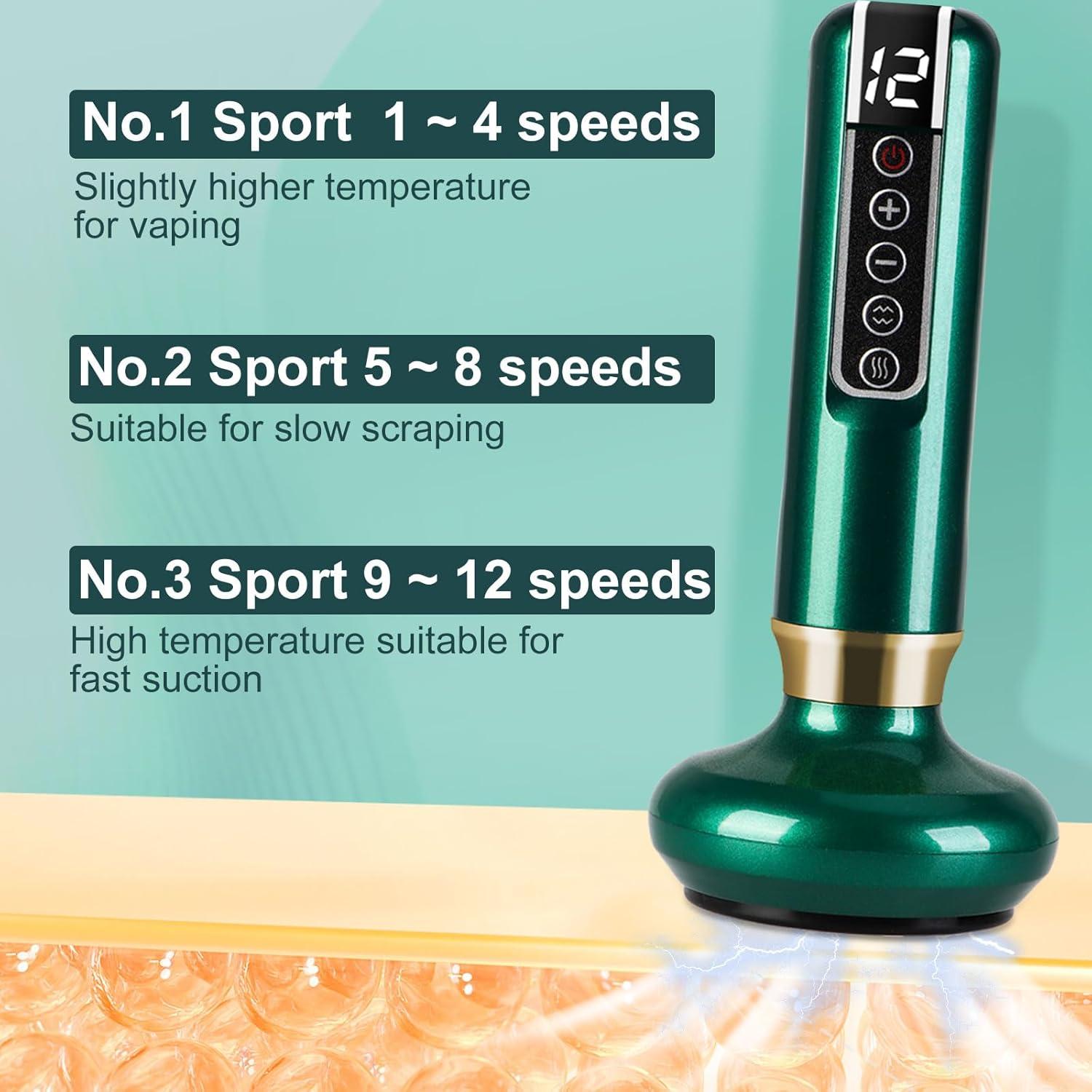 Masajeador Anti Celulitis Bluile Recargable 12 Modos Verde