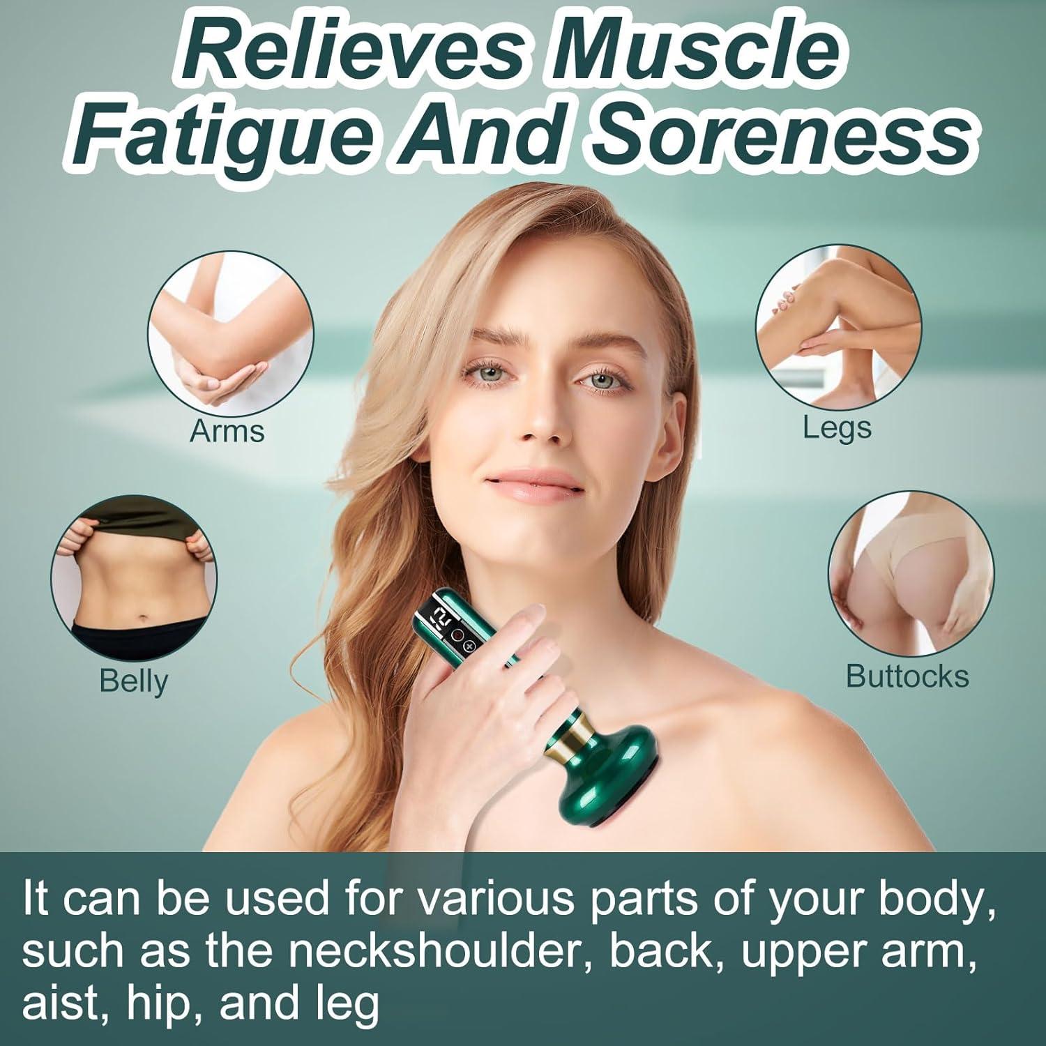 Masajeador Anti Celulitis Bluile Recargable 12 Modos Verde