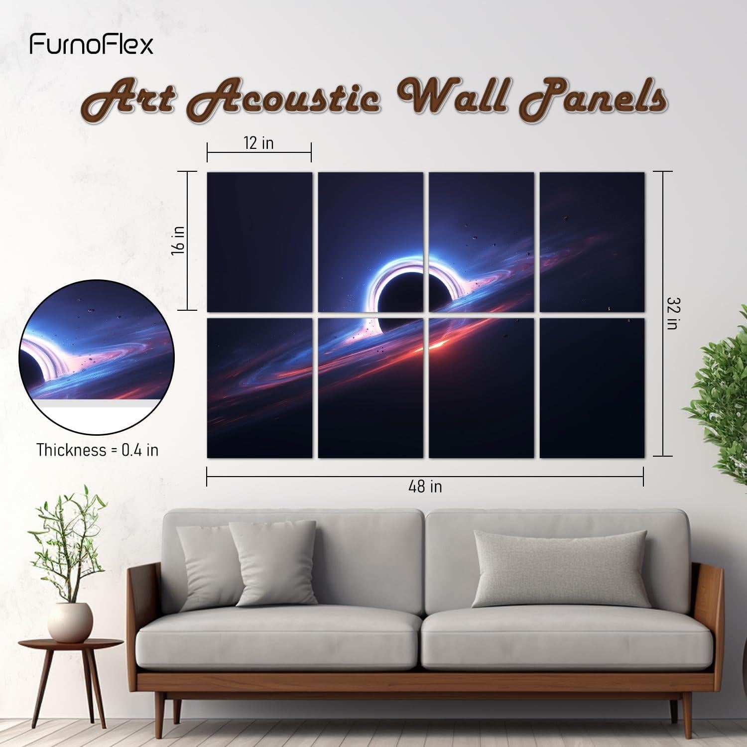 Paneles Acústicos FurnoFlexArt 121.92x81.28cm Aislamiento Sonoro