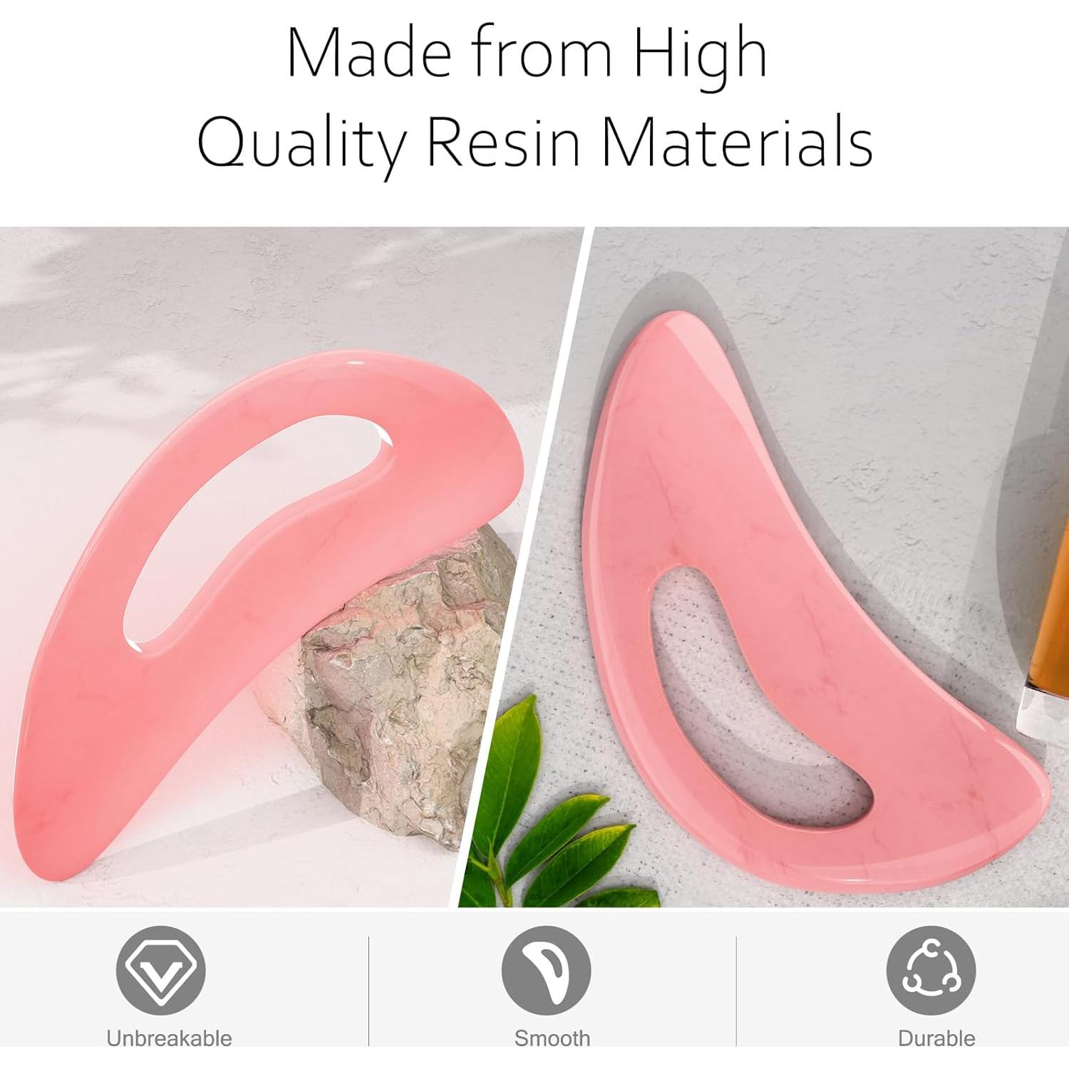 Masajeador Gua Sha AICNLY Grande Rosa Drenaje Linfático