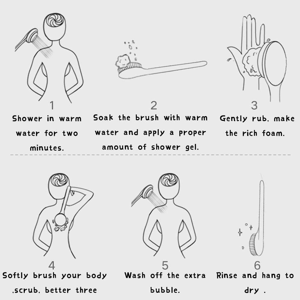 Cepillo Corporal Ithyes Largo Exfoliante para Ducha