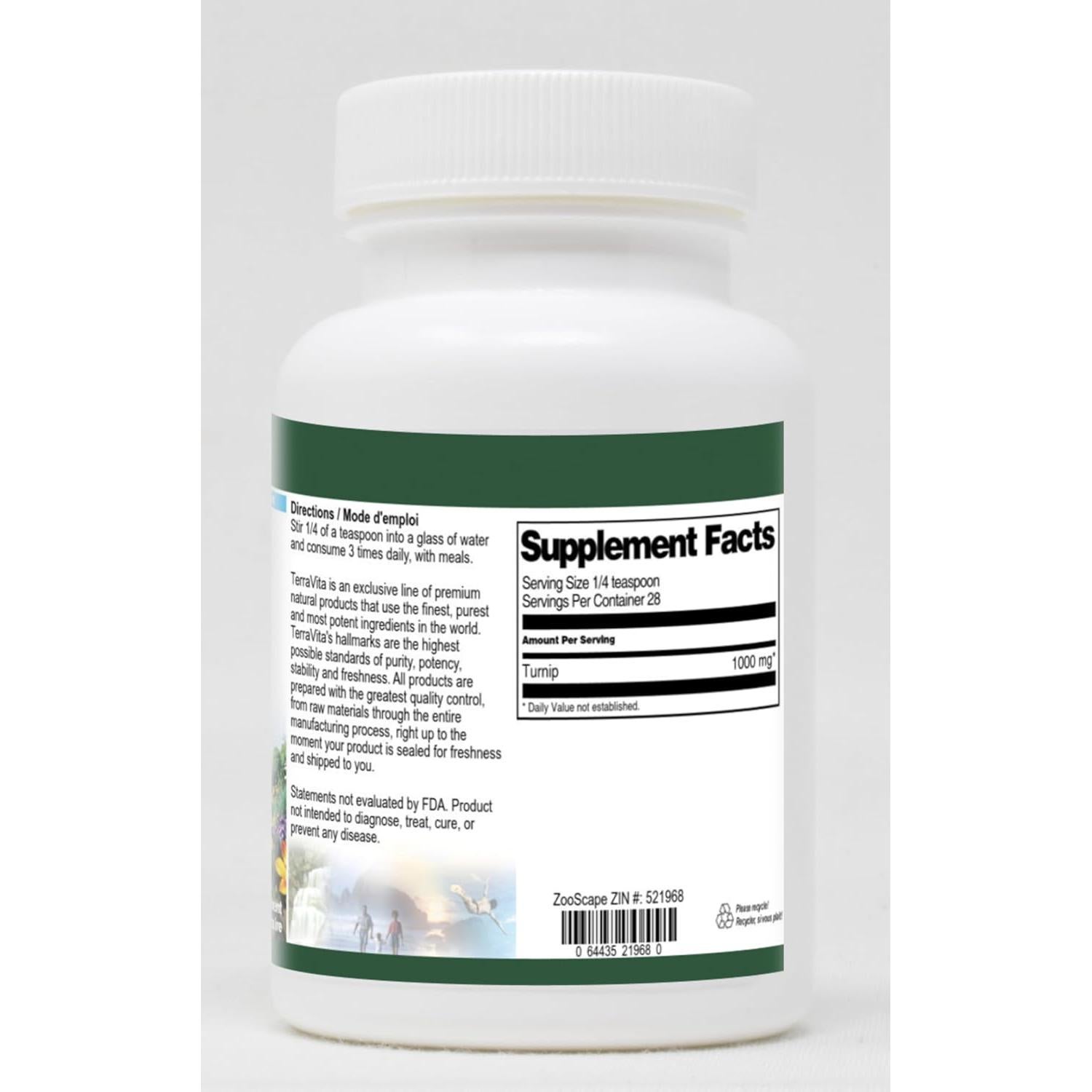 Polvo de Nabo TerraVita 28.35 g - Sin Rellenos