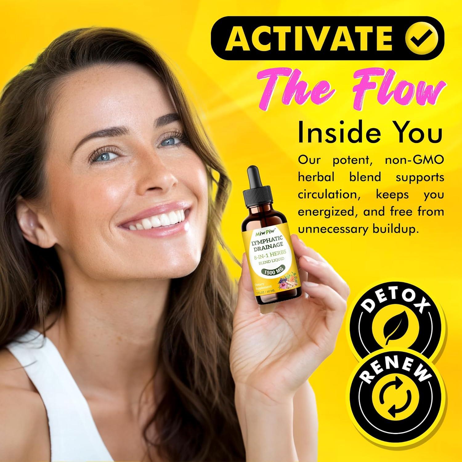 Gotas Drenaje Linfático Miw Piw 60 ml Suplemento Natural