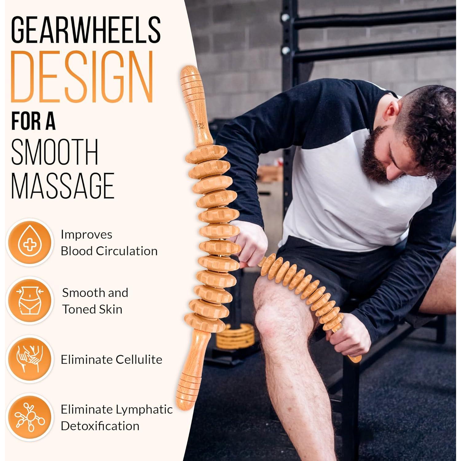 Kit de Masaje de Madera KNOTKARE 3 en 1 para Drenaje Linfático