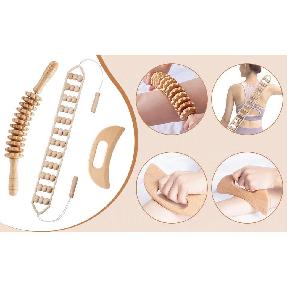 Kit 3 Herramientas de Masaje Dukucr para Drenaje Linfático