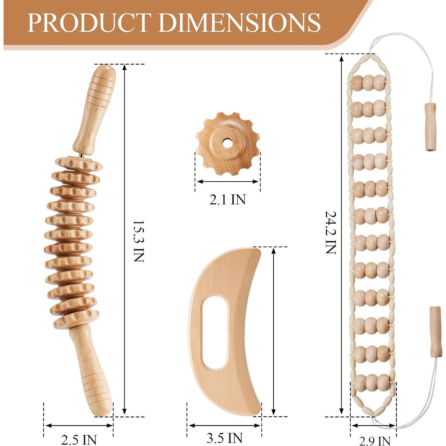 Kit 3 Herramientas de Masaje Dukucr para Drenaje Linfático