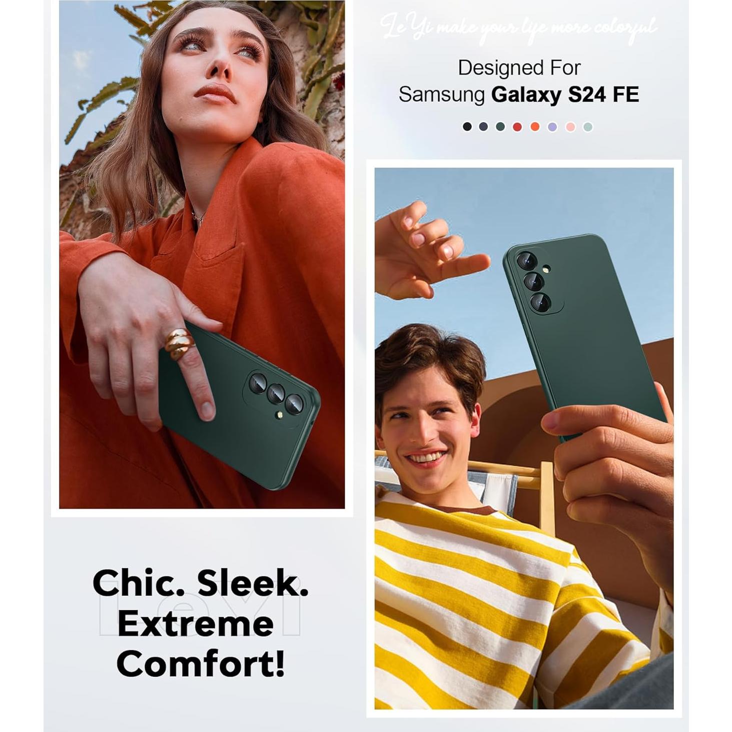 Funda LeYi para Samsung Galaxy S24 FE + 2 Protectores