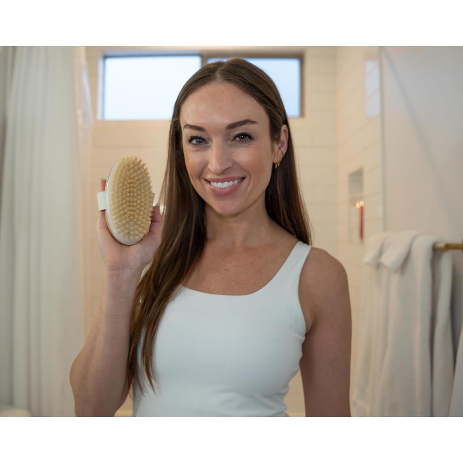 Cepillo Corporal Rosena Ovalado Exfoliante de Jabalí