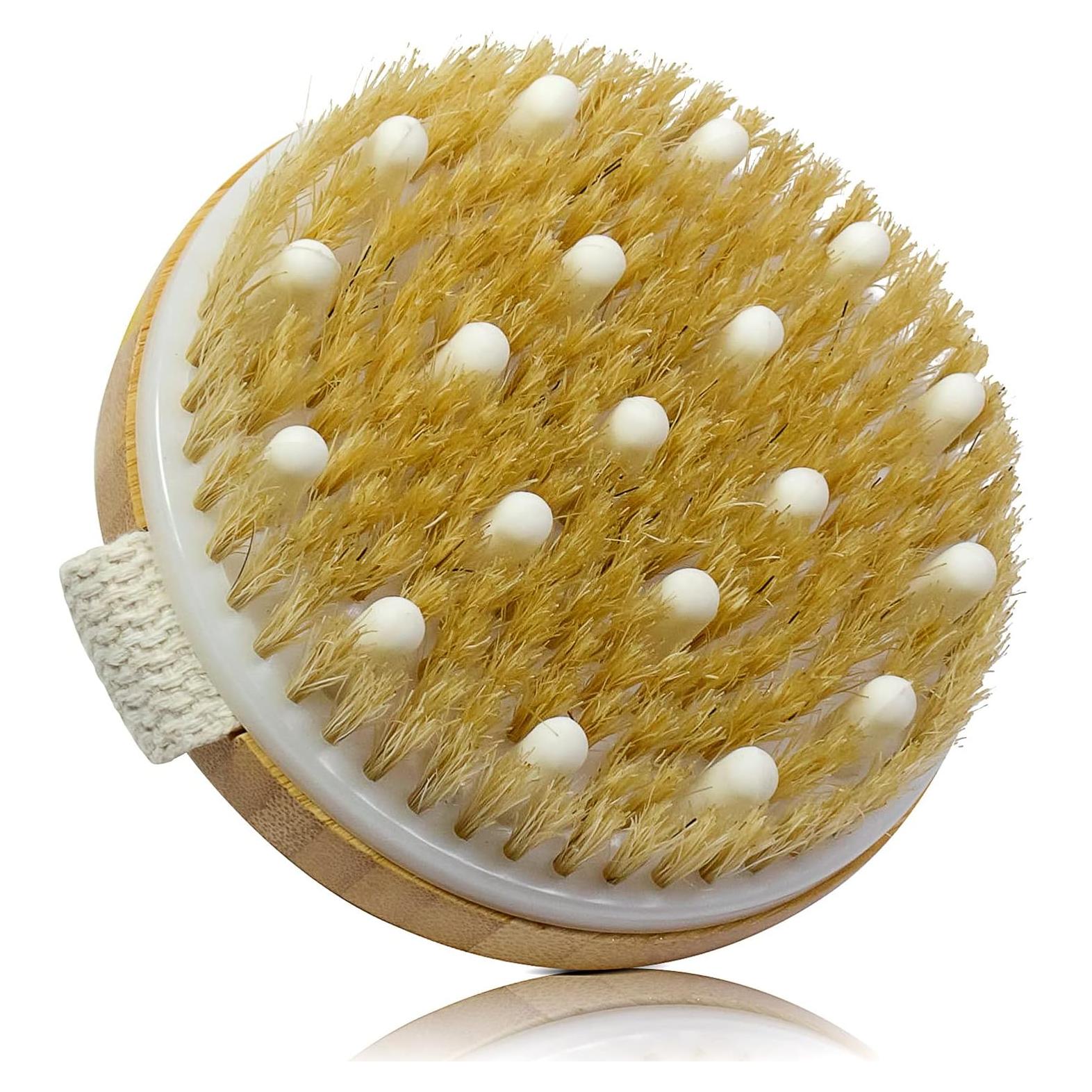 Cepillo Corporal Seco de Bambú GiimiBash Exfoliador Suave